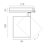 Светильник для трековой системы LIGHTSTAR ALTA BASE A5437TRIAC